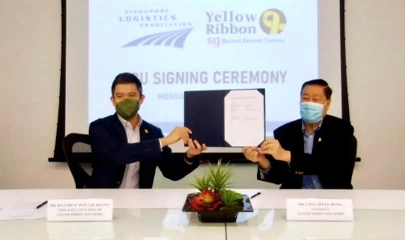 MOU SIGNING BETWEEN YELLOW RIBBON SINGAPORE AND SINGAPORE LOGISTICS ASSOCIATION