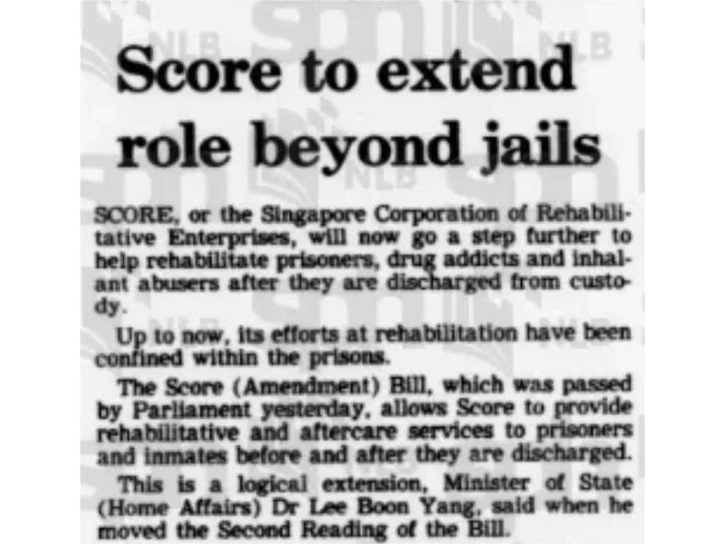 SCORE Amendment Act